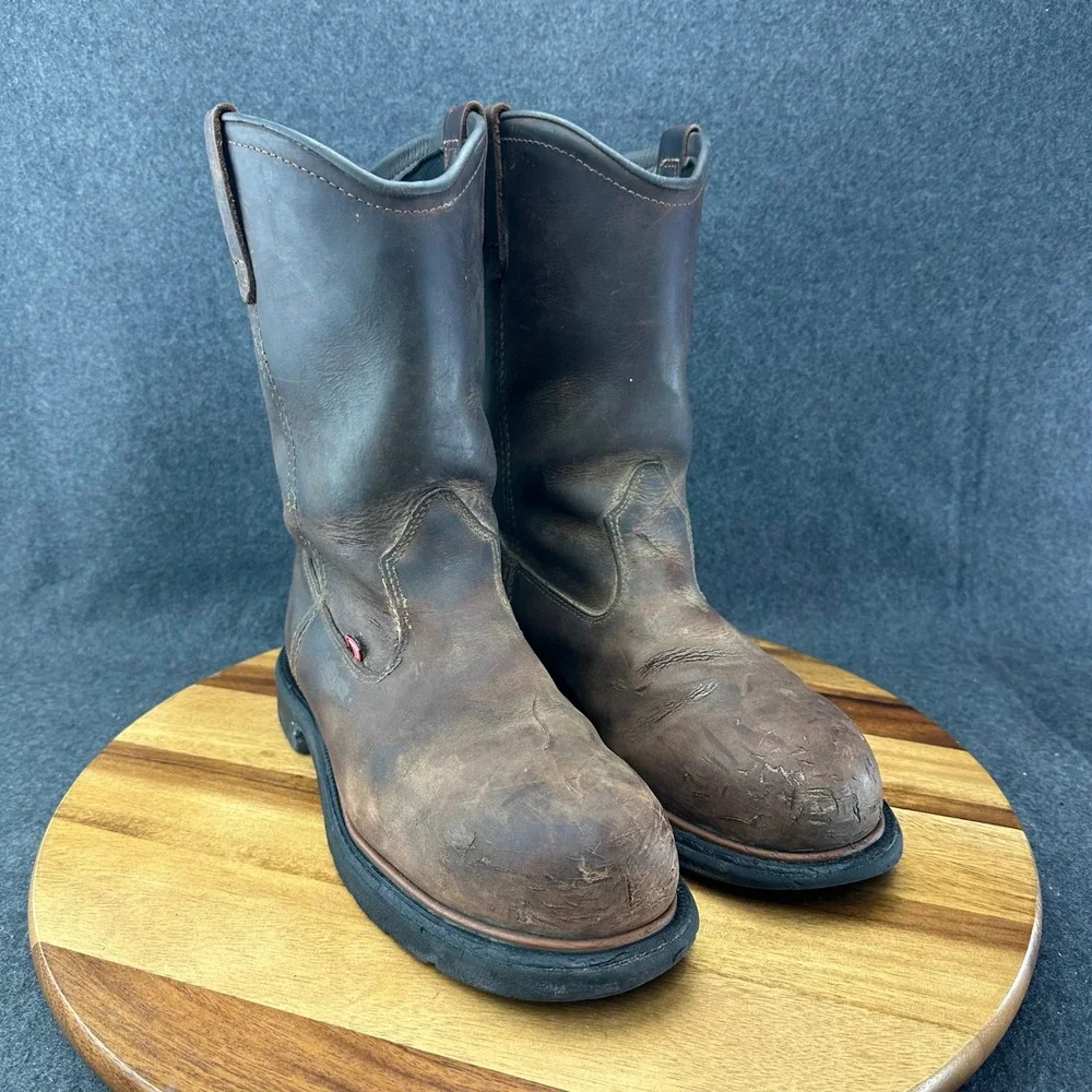 Red Wing Dyanforce 2272 Shoes Boots Mens 9D Leather Pull On Safety Toe EH Work